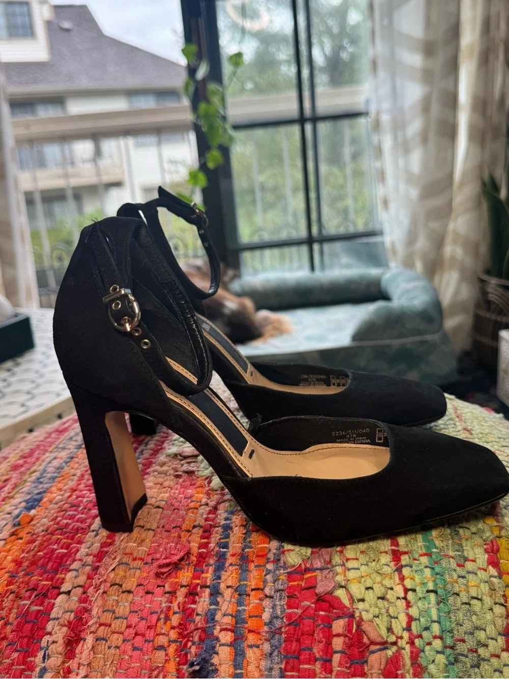 ⚫️▪️ Zara Black Ankle-Strap Block Heels ▪️⚫️